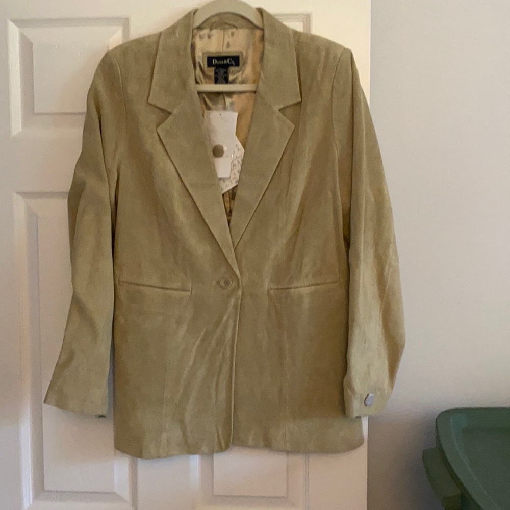 Denim & Co. tan suede blazer